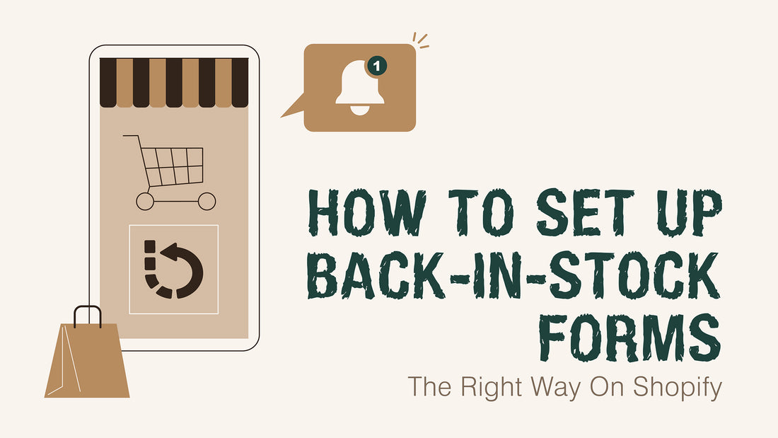 how to set up back in stock forms on Shopify