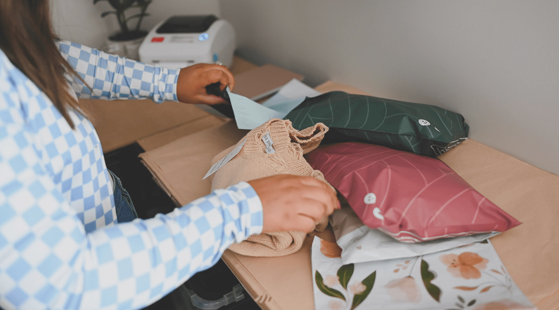 packing with biodegradable mailer bags