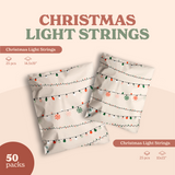 Impack.co's SALE - Christmas Light Strings 50 pack bundle includes 25 pillow covers each in 14.5x19" and 10x13" sizes—festive and perfect for the season.